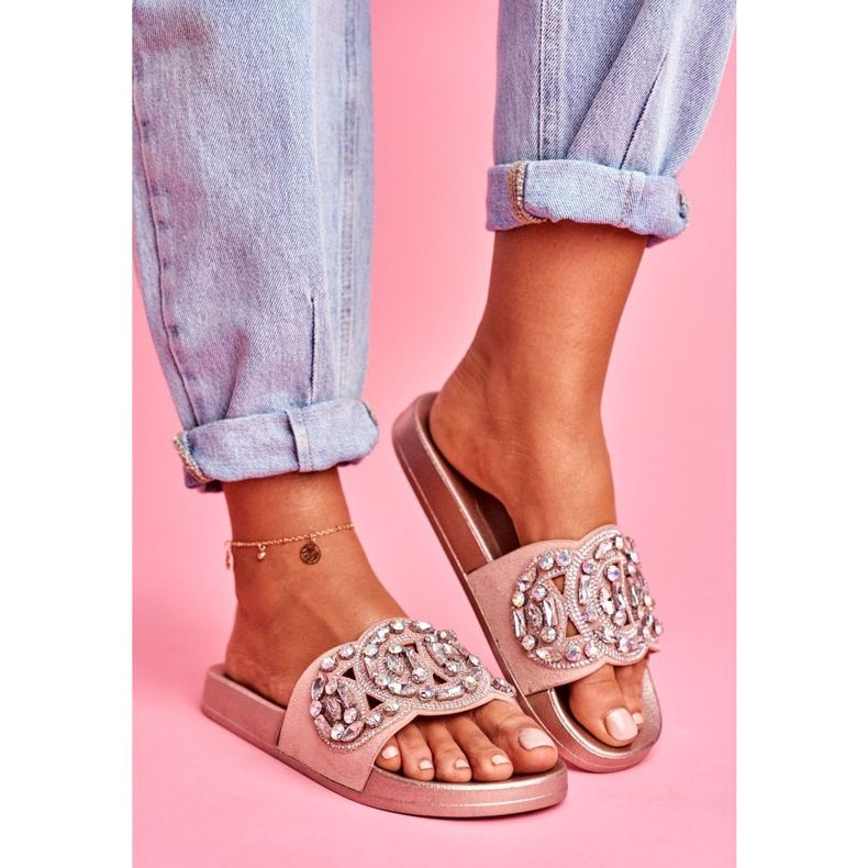 PS1 Chinelos femininos com cristais rosa ouro Audrey amarelo 1 PS1 Chinelos femininos com cristais rosa ouro Audrey amarelo 1