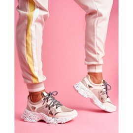 SEA Sapatos esportivos femininos glitter bege Vegas 1