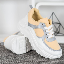 SHELOVET Tênis Clássicos Amarelos branco 1