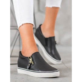 SHELOVET Sapatilhas pretas com zíper preto 2 SHELOVET Sapatilhas pretas com zíper preto 2