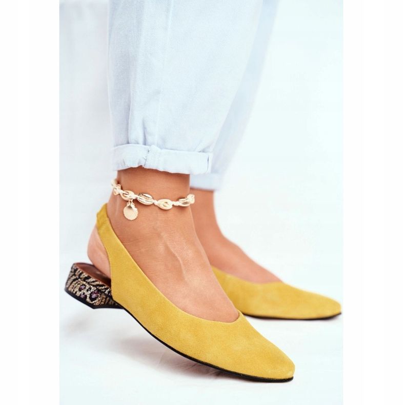Mulheres Pumps Couro Slip-on Maciejka Miami Amarelo 04482-07 1