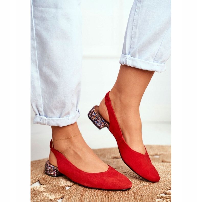 Bombas deslizantes de couro feminino Maciejka Miami Red 04482-08 vermelho 1