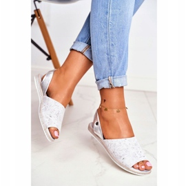 Sandálias Flat feminino Sergio Leone Silver SK030 cinza 2