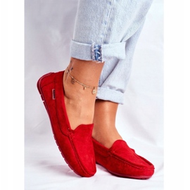 EVE Mocassim vermelho feminino camurça Morreno 1