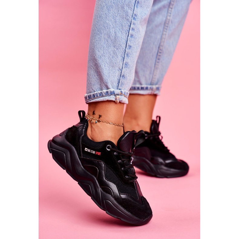 Sapatilhas esportivas femininas Big Star pretas FF274959 preto 1