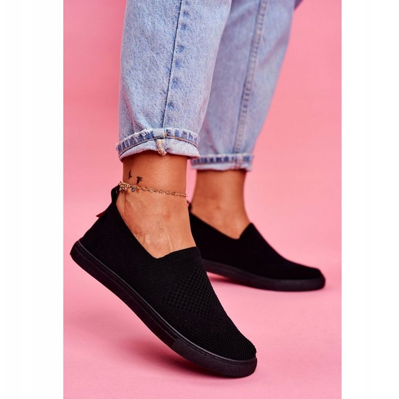 Tênis feminino preto Slip-on Big Star FF274A609 1