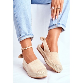 FRJ Feminino Alpercatas Suede Contorno Beige bege 1