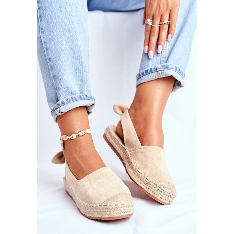 FRJ Feminino Alpercatas Suede Contorno Beige bege 1