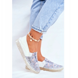 Maciejka couro maciejka feminino slip-ons branco 03512-46 multicolorido 2