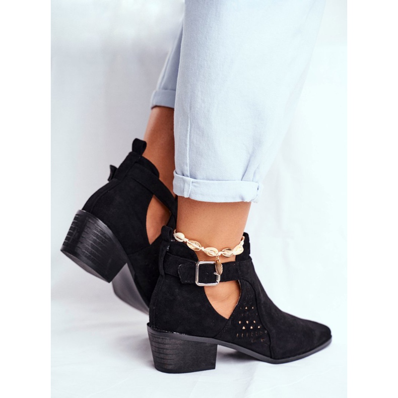 Bellucci Botas femininas de primavera com corte preto Rita 2 Bellucci Botas femininas de primavera com corte preto Rita 2