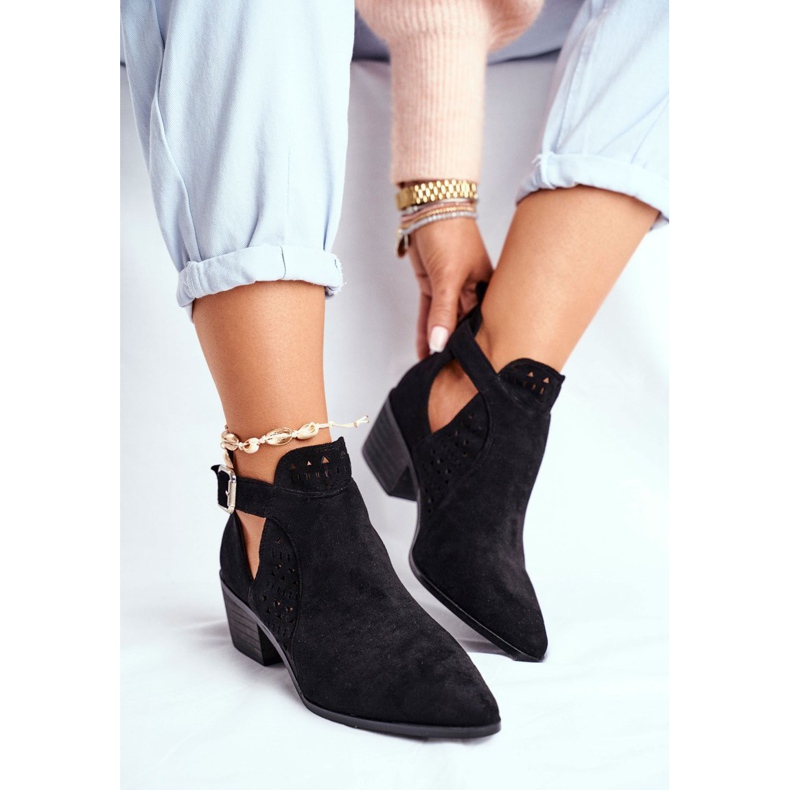 Bellucci Botas femininas de primavera com corte preto Rita 1 Bellucci Botas femininas de primavera com corte preto Rita 1