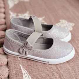 EVE Tênis infantil Ballerinas Silver Bianka cinza 1