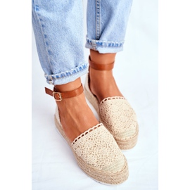 HAN Alpercatas femininas com plataforma de linho bege Palm Spring 2 HAN Alpercatas femininas com plataforma de linho bege Palm Spring 2
