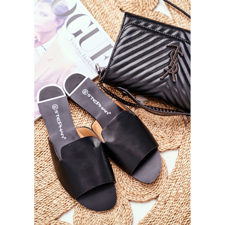 HAN Chinelos femininos liso preto Mimios 2