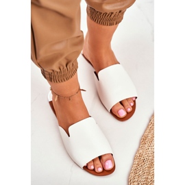HAN Chinelos femininos liso branco Mimios 1