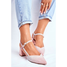 SEA Sapatos femininos de salto alto ouro rosa Alice multicolorido 1