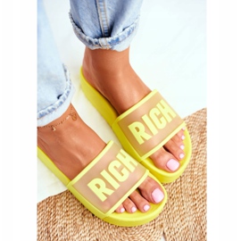 PS1 Chinelos femininos na plataforma amarelo rico 2
