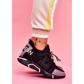 SEA Sapatos esportivos femininos com zíper e punho preto cinza Terfin 2