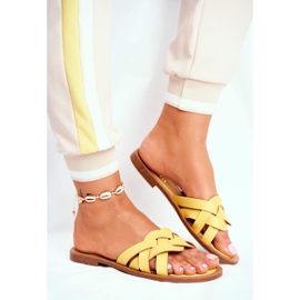 FRJ Chinelos Elegantes Femininos Amarelo Mariah 2