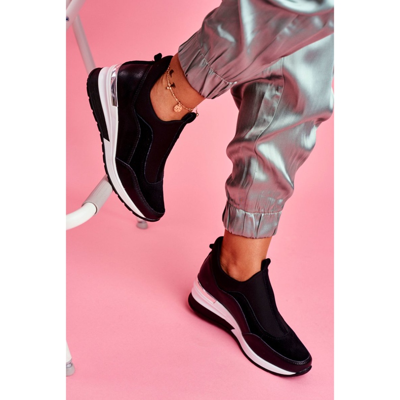 Vinceza Calçados femininos esportivos de couro preto SG20-7769 Junte-se a nós 2