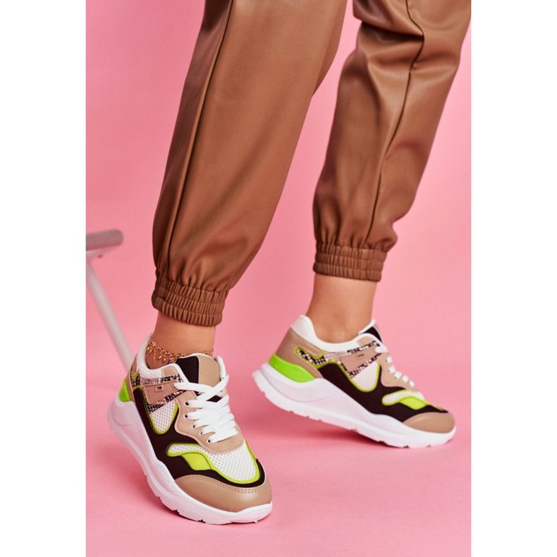 PS1 Tênis feminino esporte tênis branco Freak castanho multicolorido 2