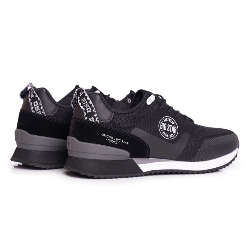 Sapatas esportivas masculinas Big Star pretas FF174206 preto 1