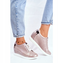 Tênis feminino Sergio Leone Beige Sparkle SP235 bege 2