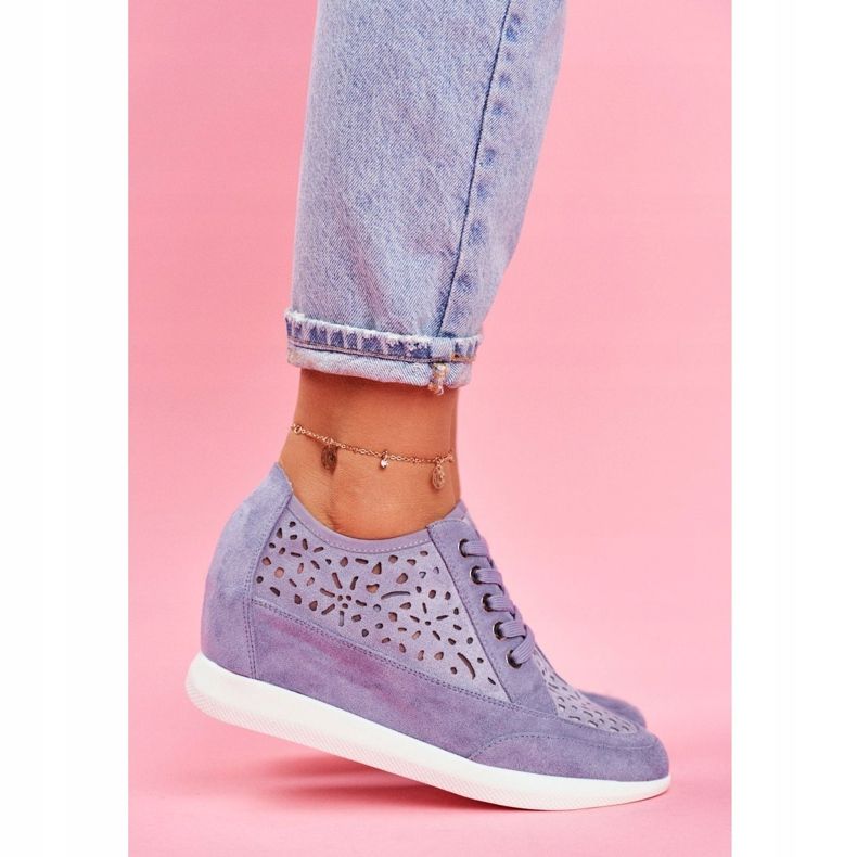 Tênis feminino Sergio Leone Openwork Azul PB122 1