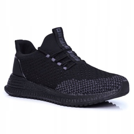 Sapatas esportivas masculinas Big Star pretas FF174239 preto 1