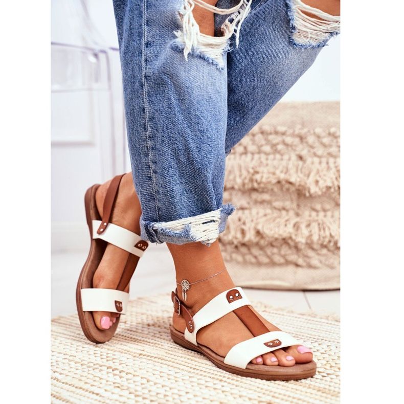 EVE Sandálias Elegantes Femininas 8SD35-0307 White Renna branco 1