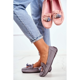 EVE Mocassim feminino camurça 20PB35-2003 cinza Donna Mia 1