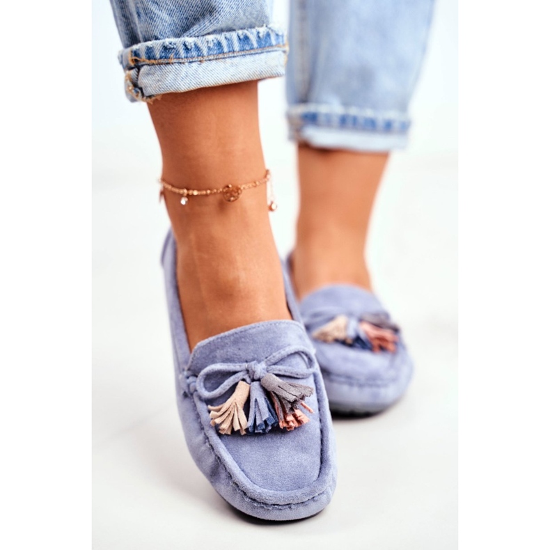 EVE Mocassim feminino camurça 20PB35-2003 azul Donna Mia 2