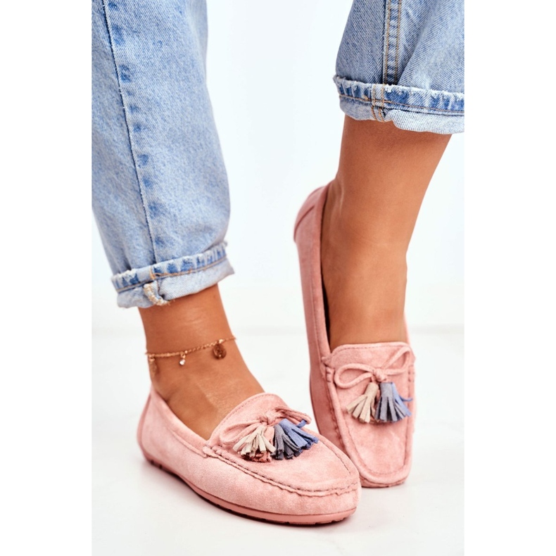 EVE Mocassim feminino camurça 20PB35-2003 rosa Donna Mia 1