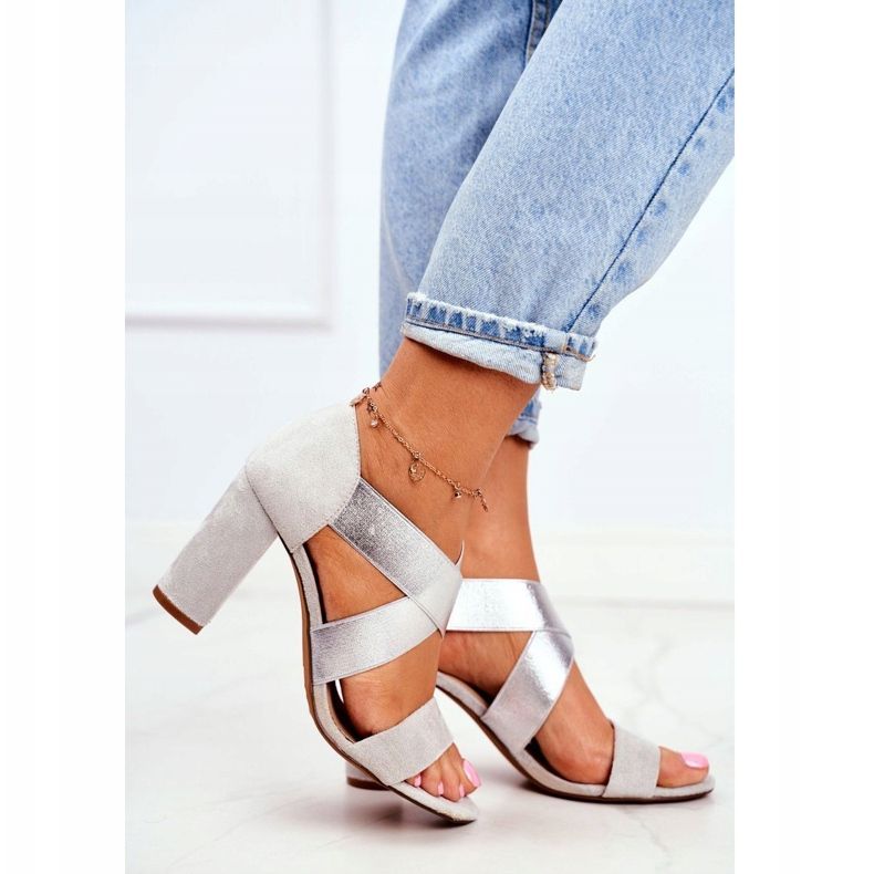 EVE Sandálias femininas camurça deslizante em cinza Varina 1