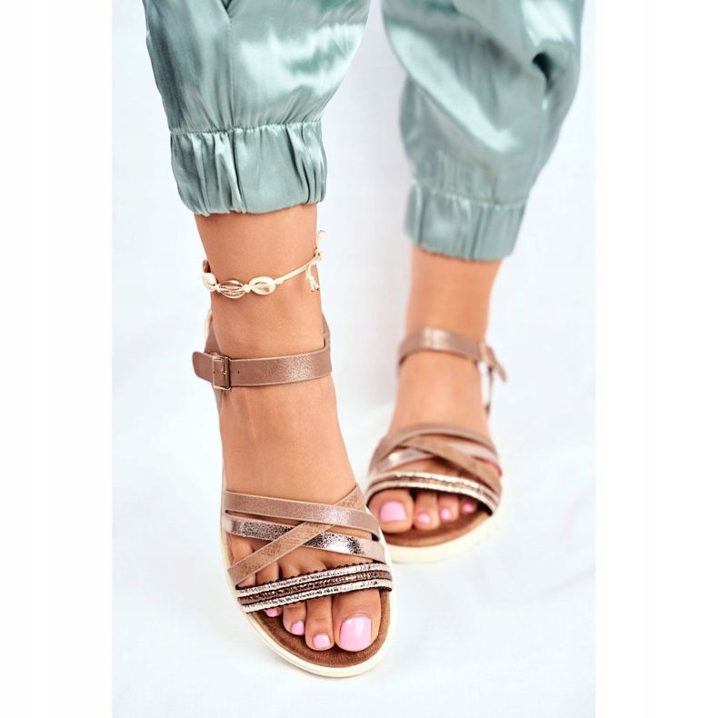 EVE Sandálias femininas lisas marrom - Replay 2