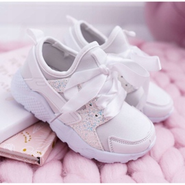 FRROCK Calçados esportivos juvenis de conto de fadas branco para crianças 1