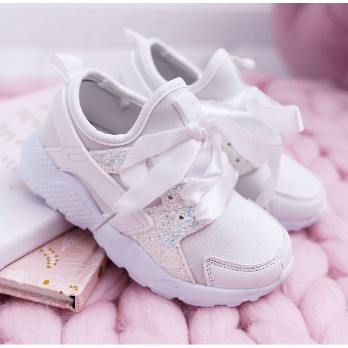 FRROCK Calçados esportivos juvenis de conto de fadas branco para crianças 1