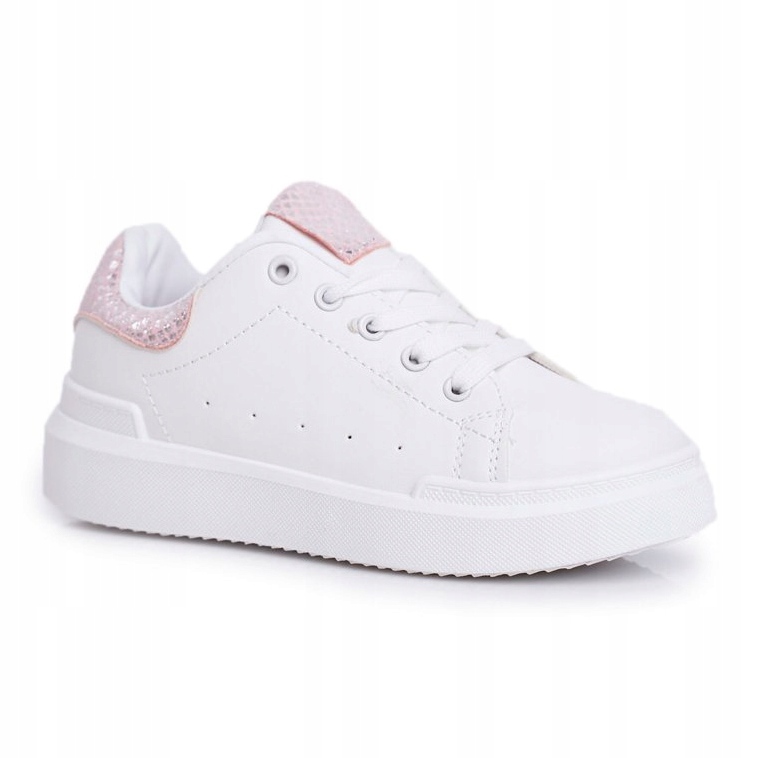 FRROCK Calçado desportivo infantil Ilonka branco com velcro rosa 2
