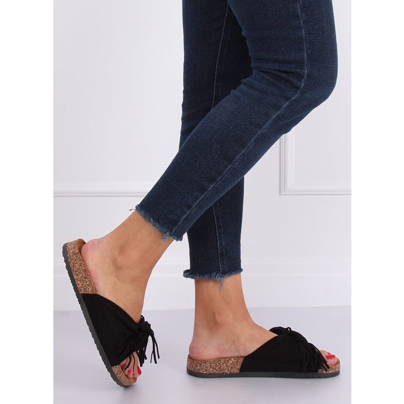 Chinelos femininos Boho pretos CK136P pretos 2