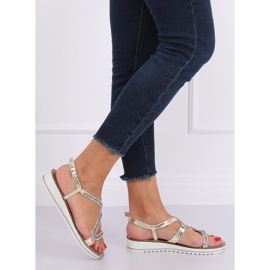 Sandálias douradas assimétricas ZY178 L.GOLD dourado 2