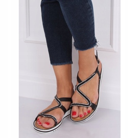 Sandálias pretas assimétricas ZY178 pretas preto 2