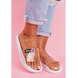 Chinelos femininos Big Star Branco Transparente DD274A258 1