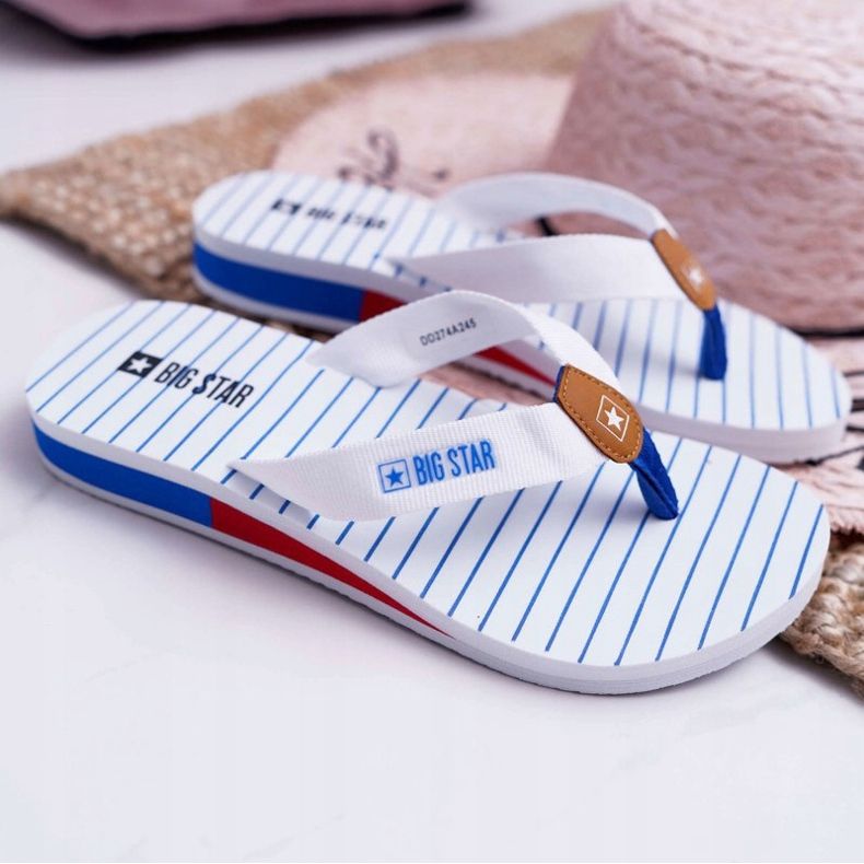 Chinelos femininos flip-flops Big Star White DD274A245 branco 1