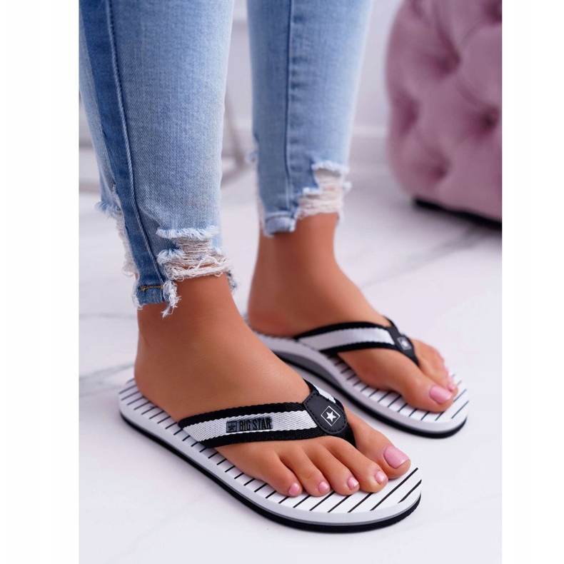 Chinelos femininos flip-flops Big Star Black DD274A251 preto 1