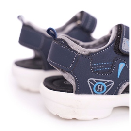 FRROCK Sandálias infantis juvenis para meninos com velcro pelgro azul marinho azul-marinho 1