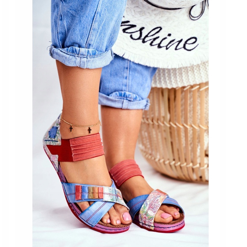 Sandálias femininas Maciejka Multicolor 03375 Couro multicolorido 1