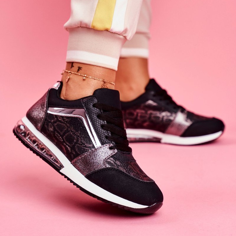 SEA Calçados Esportivos Femininos Tênis Preto Helly 1