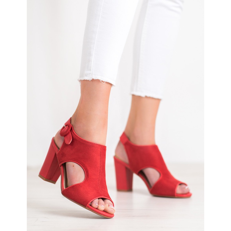 Weide Sandálias Construídas com Camurça vermelho 2 Weide Sandálias Construídas com Camurça vermelho 2