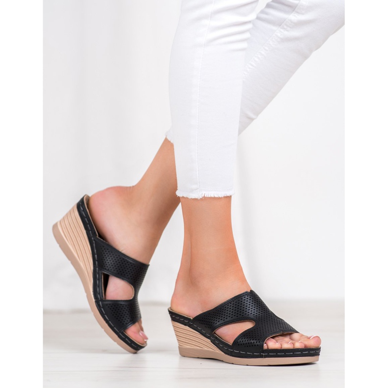 GOLL Chinelos Light Wedge preto 1