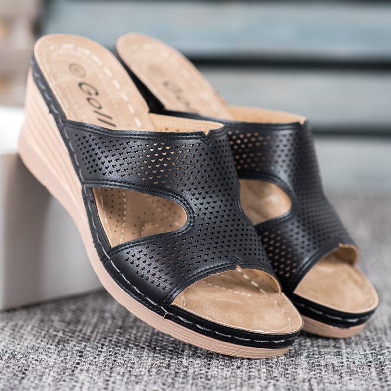 GOLL Chinelos Light Wedge preto 2